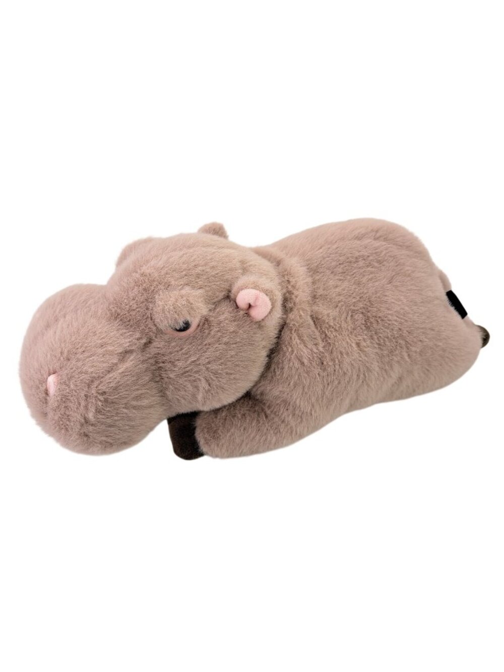 FAO Schwarz Plush Hippo Stuffed Animal Toy 14" Soft Brown Tan Adopt A Pet Tracy